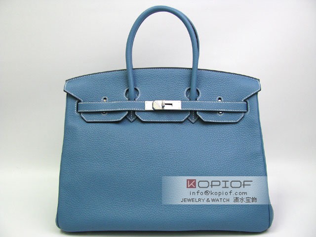 エルメス バーキン35トリヨンクレマンス ブルージーン(金具:シルバー) her423